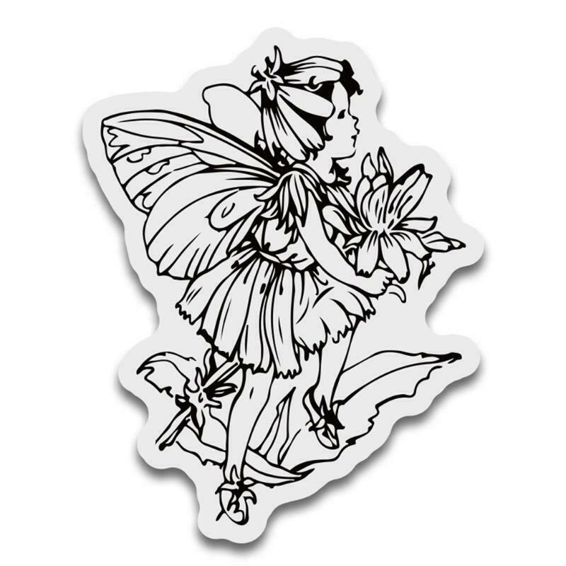 Chrysanthemum Fairy Silicone Clear Seal Stamp DIY Scrapbooking Embossing Photo
