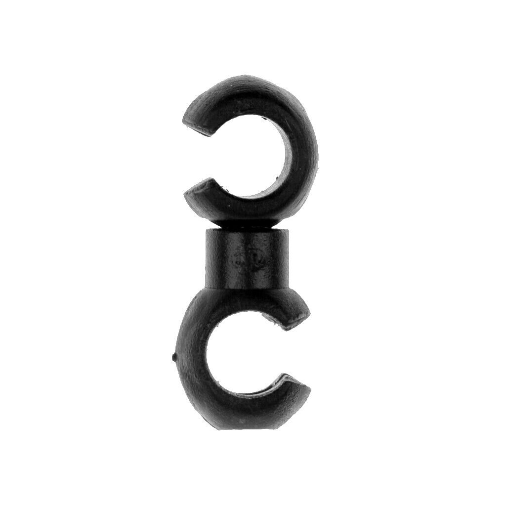10Pcs Rotating S-Hook Clips Hook shift Cable Brake Gear Cable Guide Black