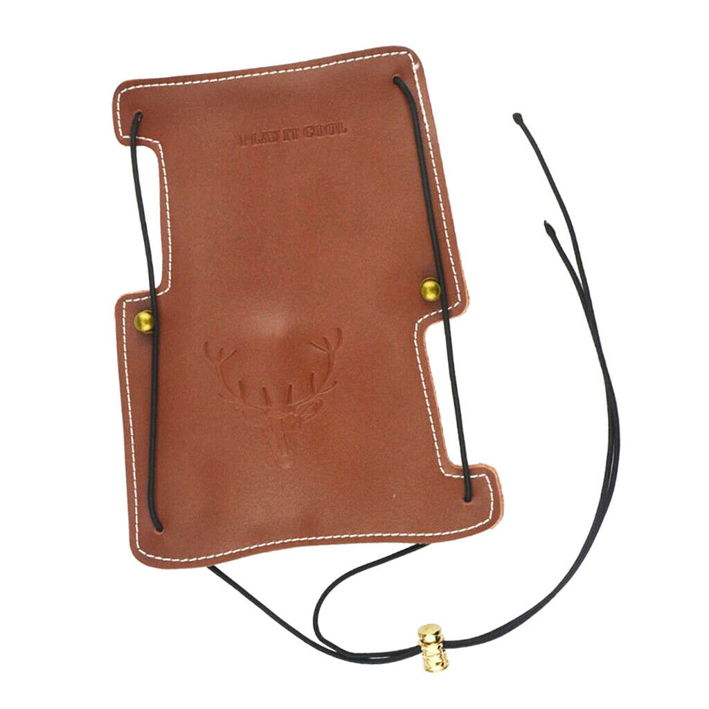 Adjustable Cow Leather Archery Armguard Forearm Guard Protector Brown