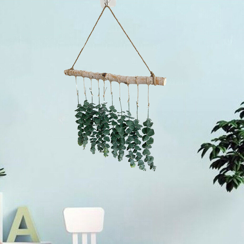 Rustic Artificial Eucalyptus Wall Decor Vine Greenery Boho Living Room