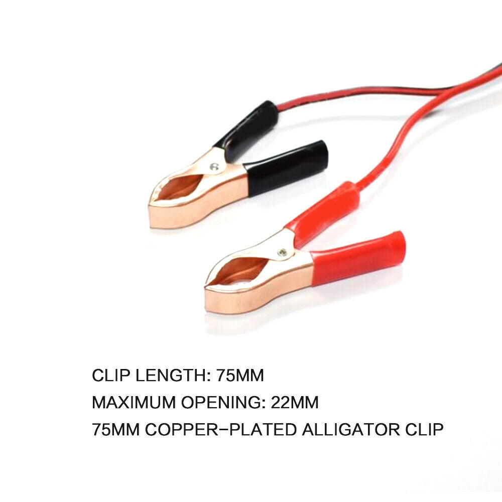 14AWG 2-Pin SAE Quick Disconnect Plug to Battery Alligator Clips Cable Harness