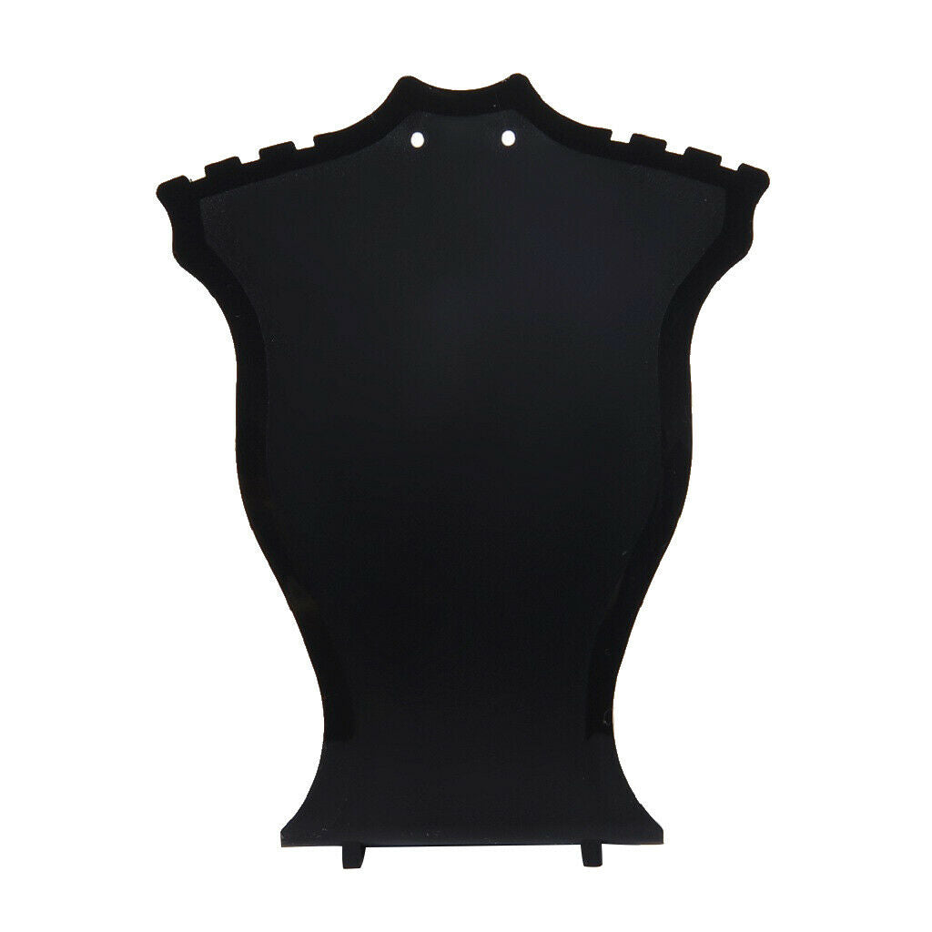 2X Novelty Plastic Sector Shape Stud Necklace Chain Jewelry Display Stand Black