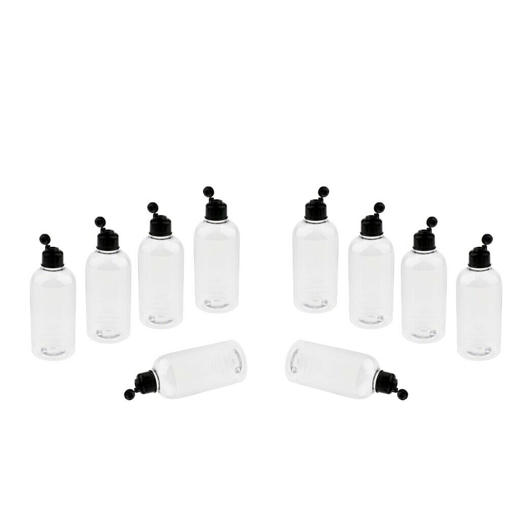 10Pcs Refillable 200ml Clear Empty Bottles With Flip   for Shampoo Lotion