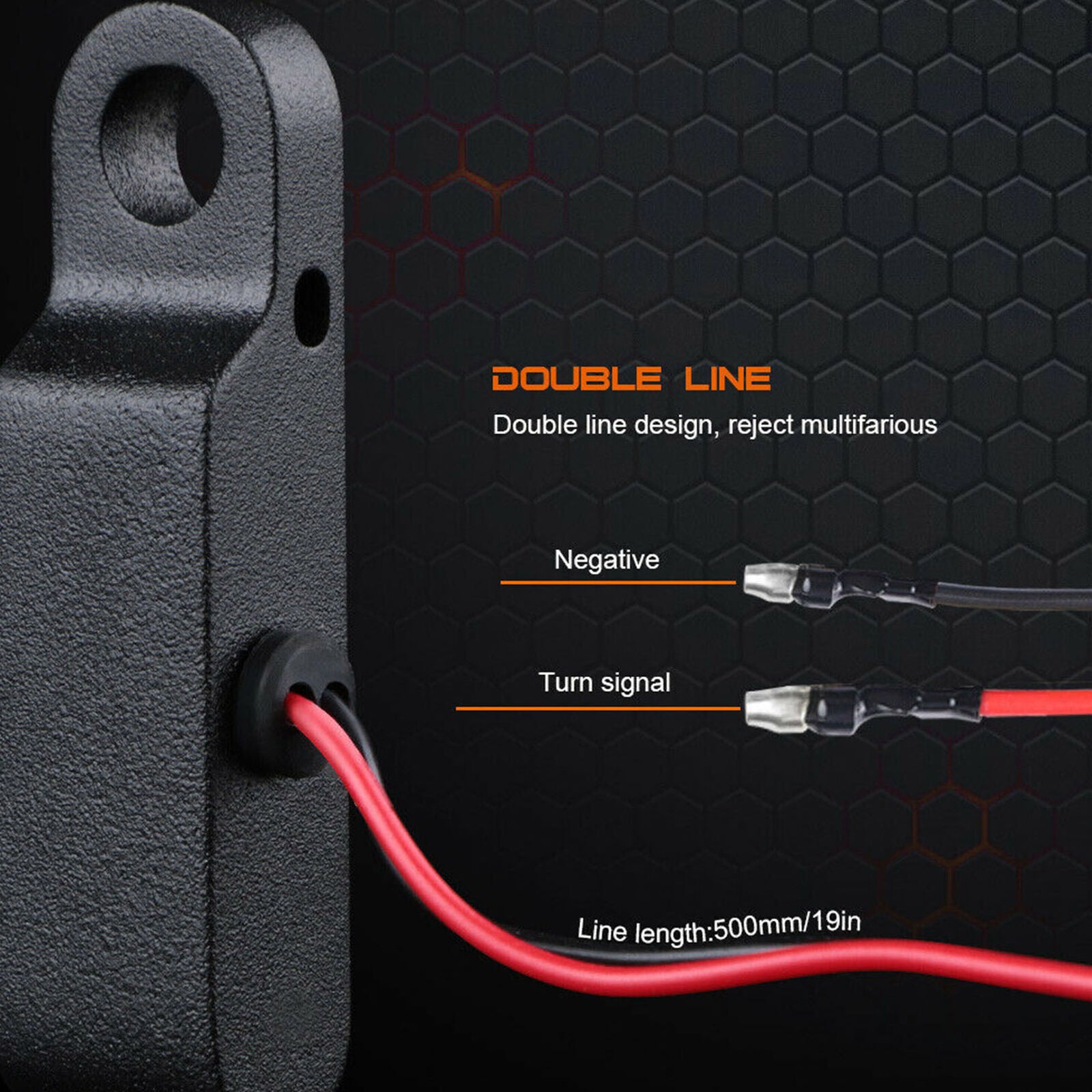 2X Mini LED Motorcycle Turn Signal Indicator Amber Blinker Light Lamp Black