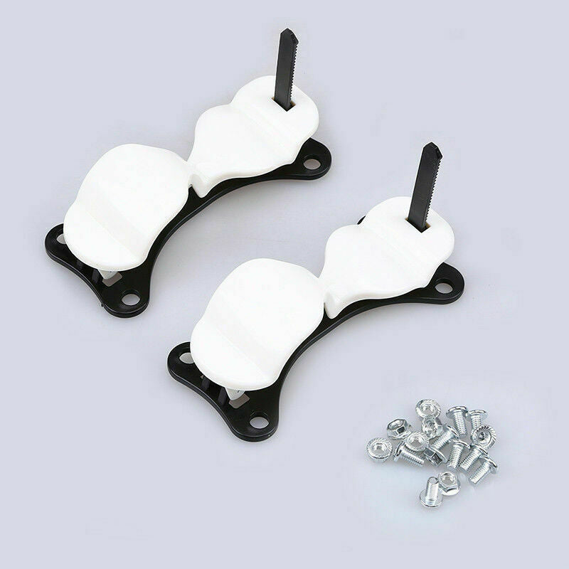 2Pcs Universal Car Rear Trunk Umbrella Hook Multi Holder Hanger Hanging White