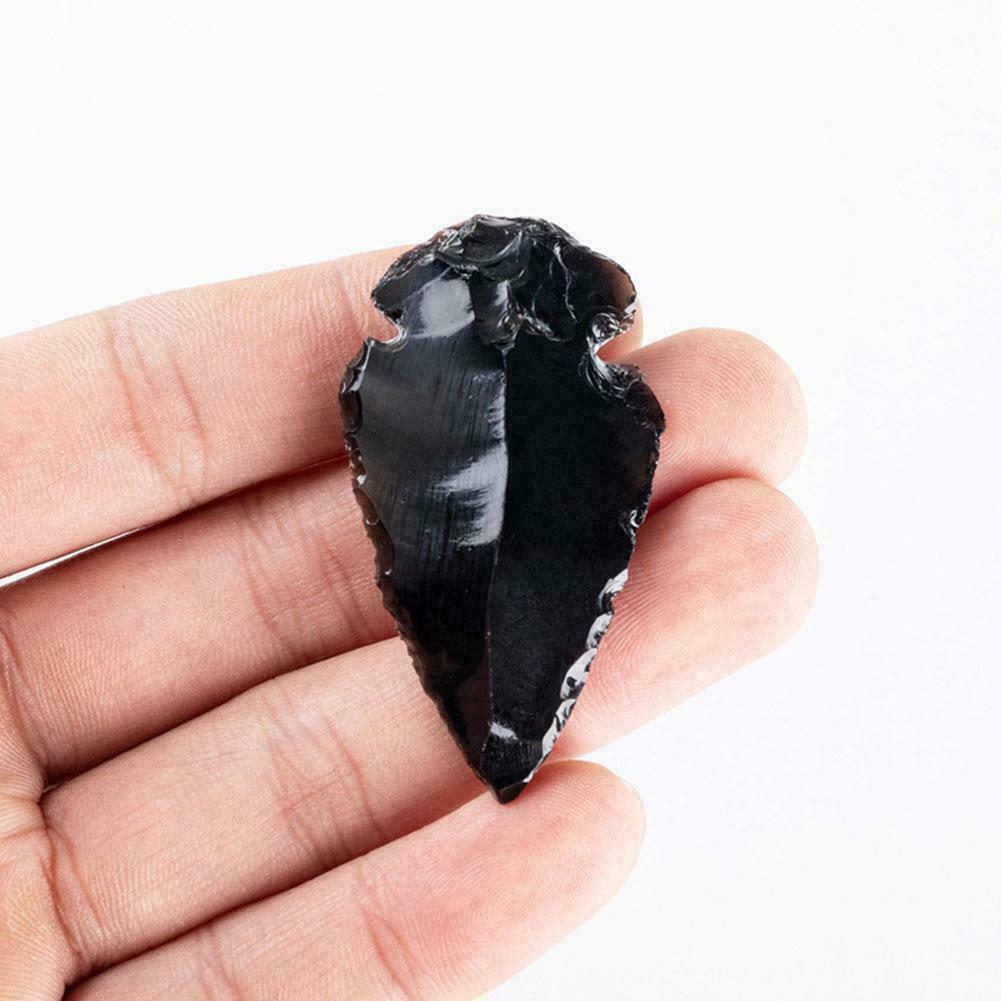 Natural Obsidian Carved Arrowhead Healing Crystal Collection Gift New R4L7