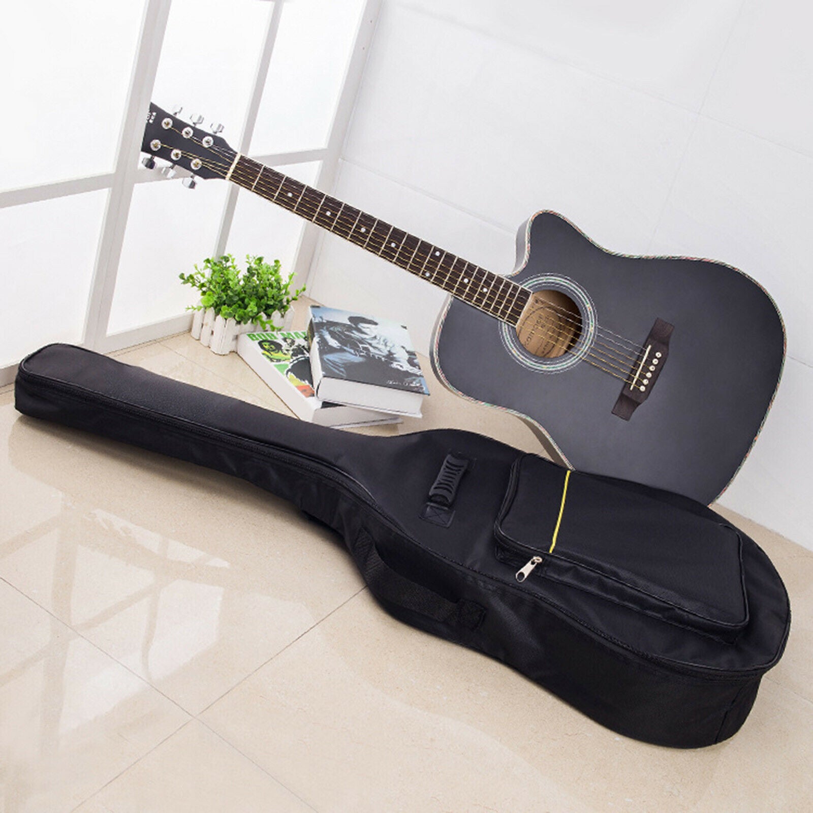 Acoustic /Electric Guitar Bag Padded Electric Guitar Gig Bag Case Padding Dual
