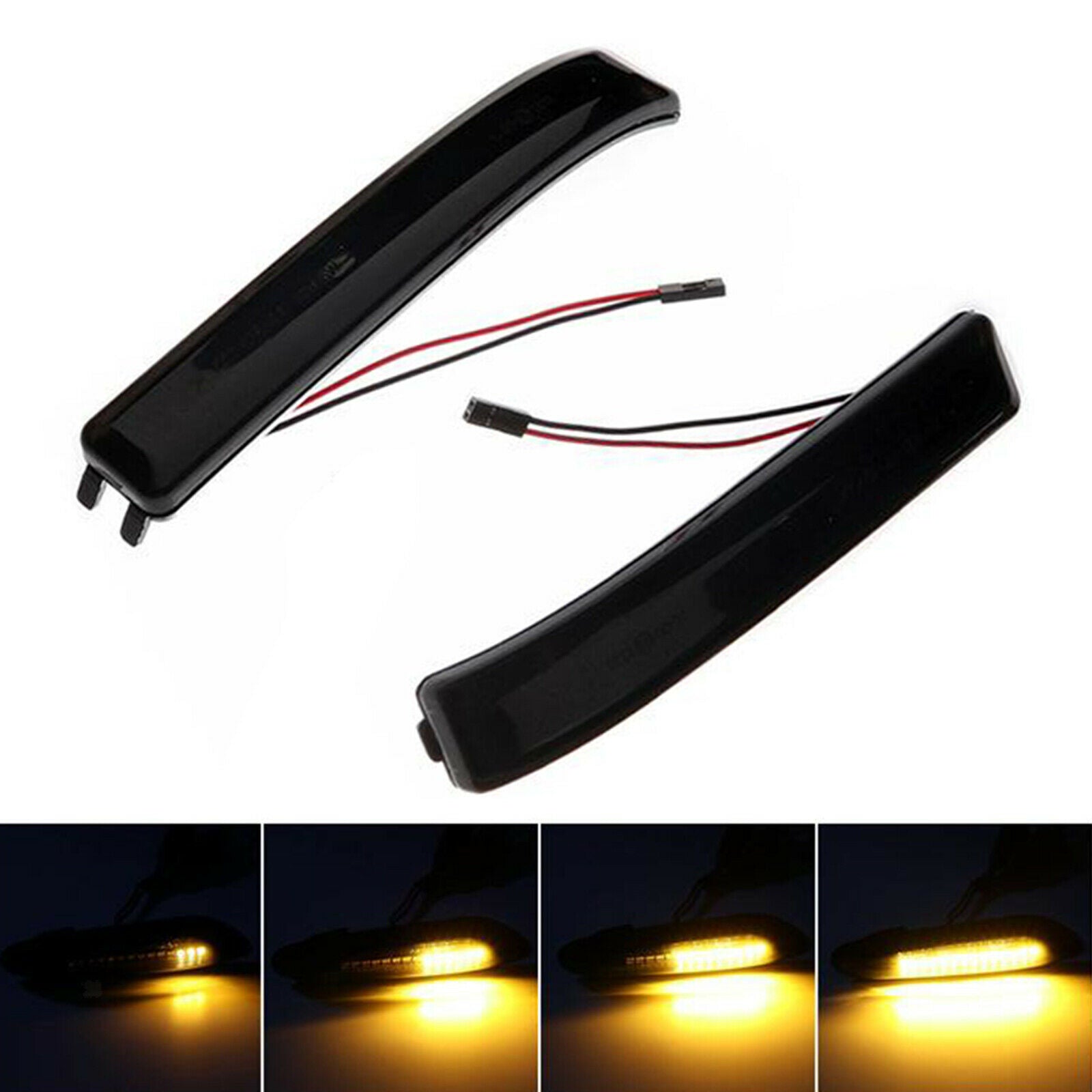 Pair of LED Side Mirror Turn Signal Light Signal Light for Ford   SVT