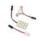 White 12 SMD LED Light Car Interior Light Panel Dome Bulb BA9S Adaptor Kit