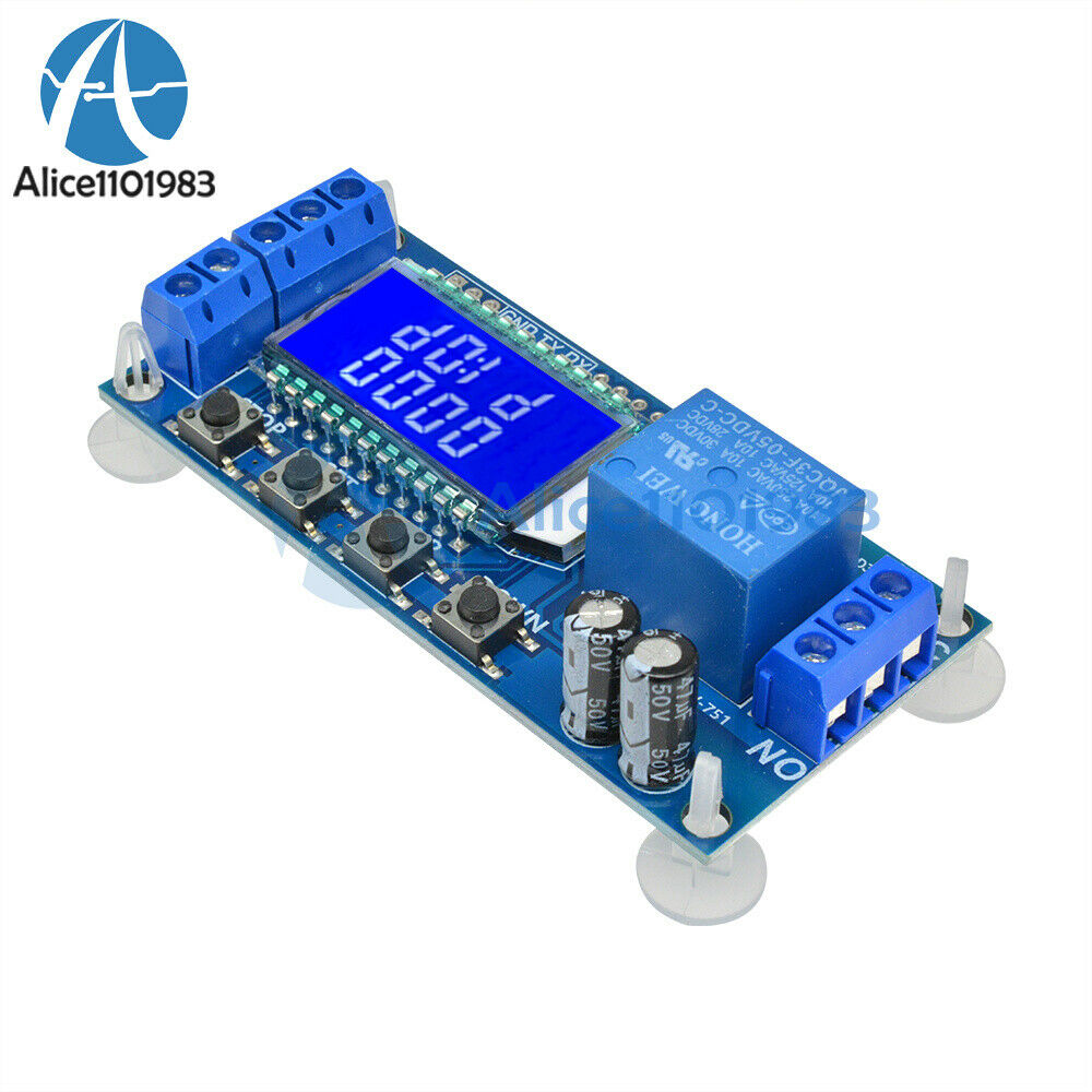 2PCS 5V Time Delay Relay Module Power off Trigger Cycle timer Circuit Switch LCD