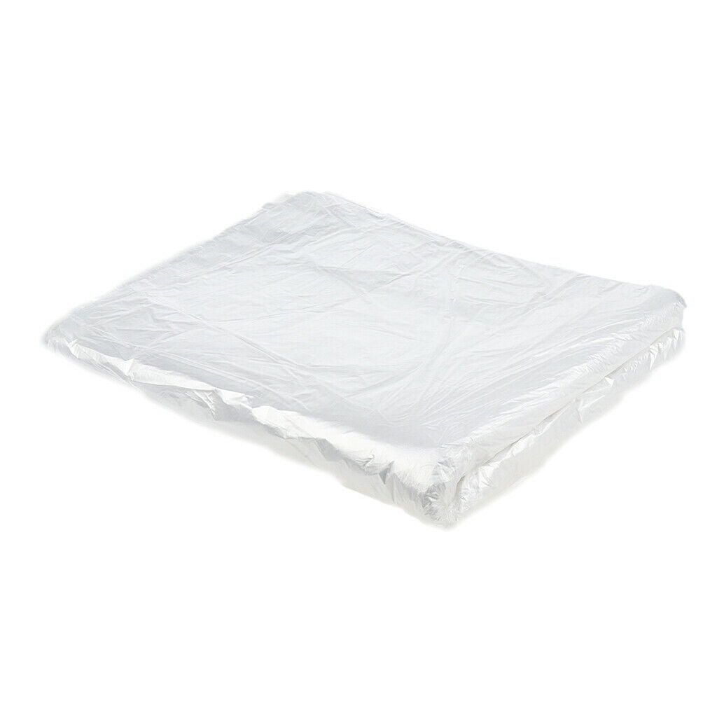 50Pcs Clear Disposable Hairdressing Capes Hair Coloring Gowns With Ear Cover