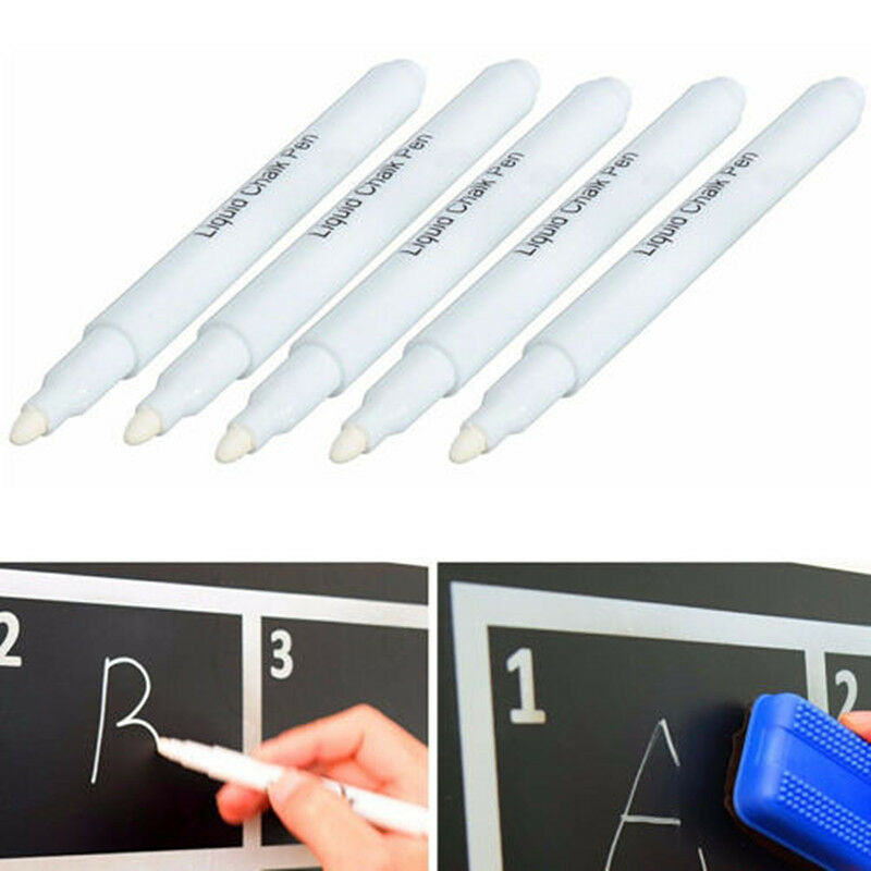 3pcs White Liquid Chalk Pen/Marker for Glass Windows Chalkboard Blackboard NEW