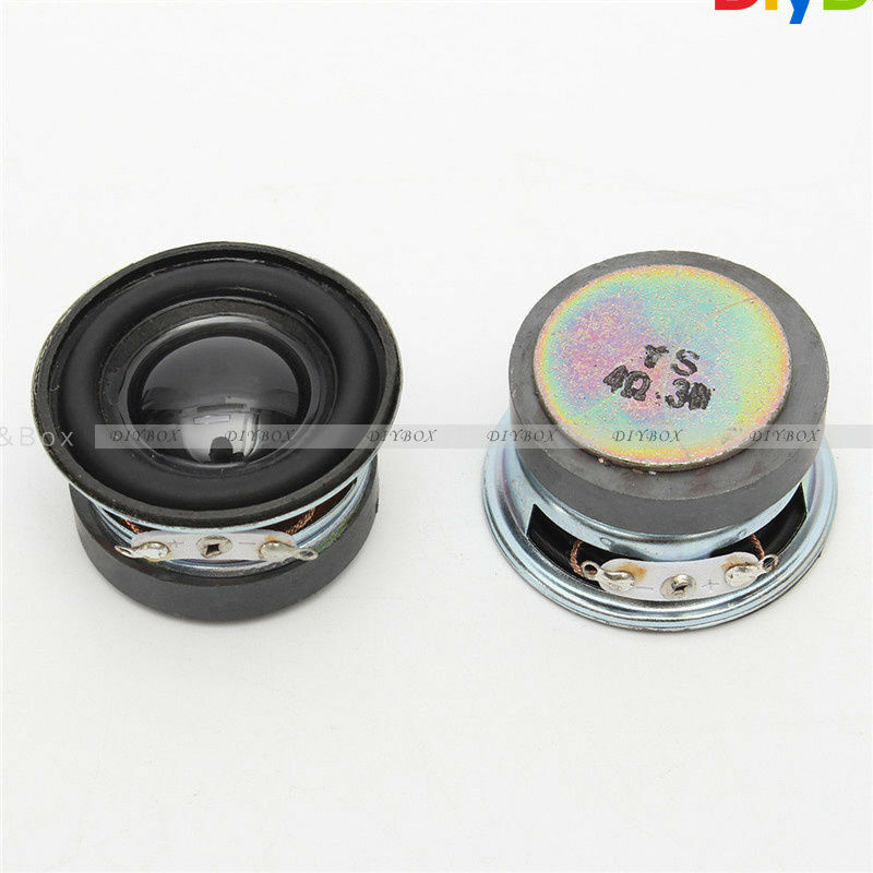2PCS 4 Ohm Speaker 3W 40mm Acoustic Audio 36mm Magnetic Outdoor Black Hat PU