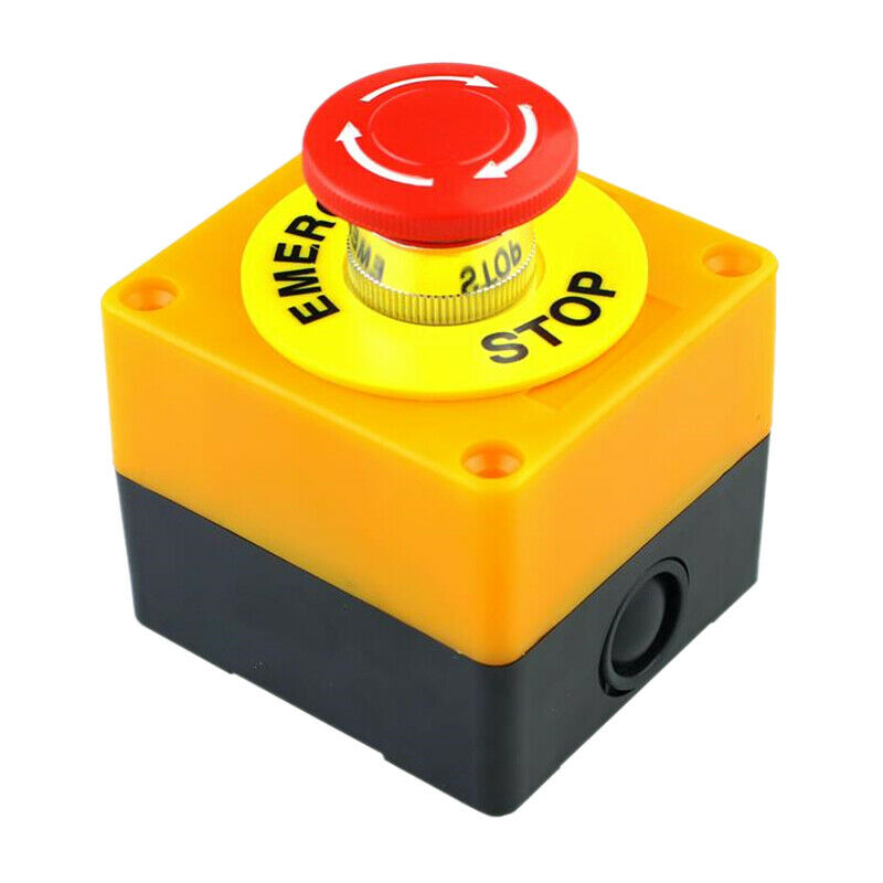 2Pcs Red Mushroom Emergency Stop Shut Off Push Button Switch No + Nc 22Mm Cnc L7