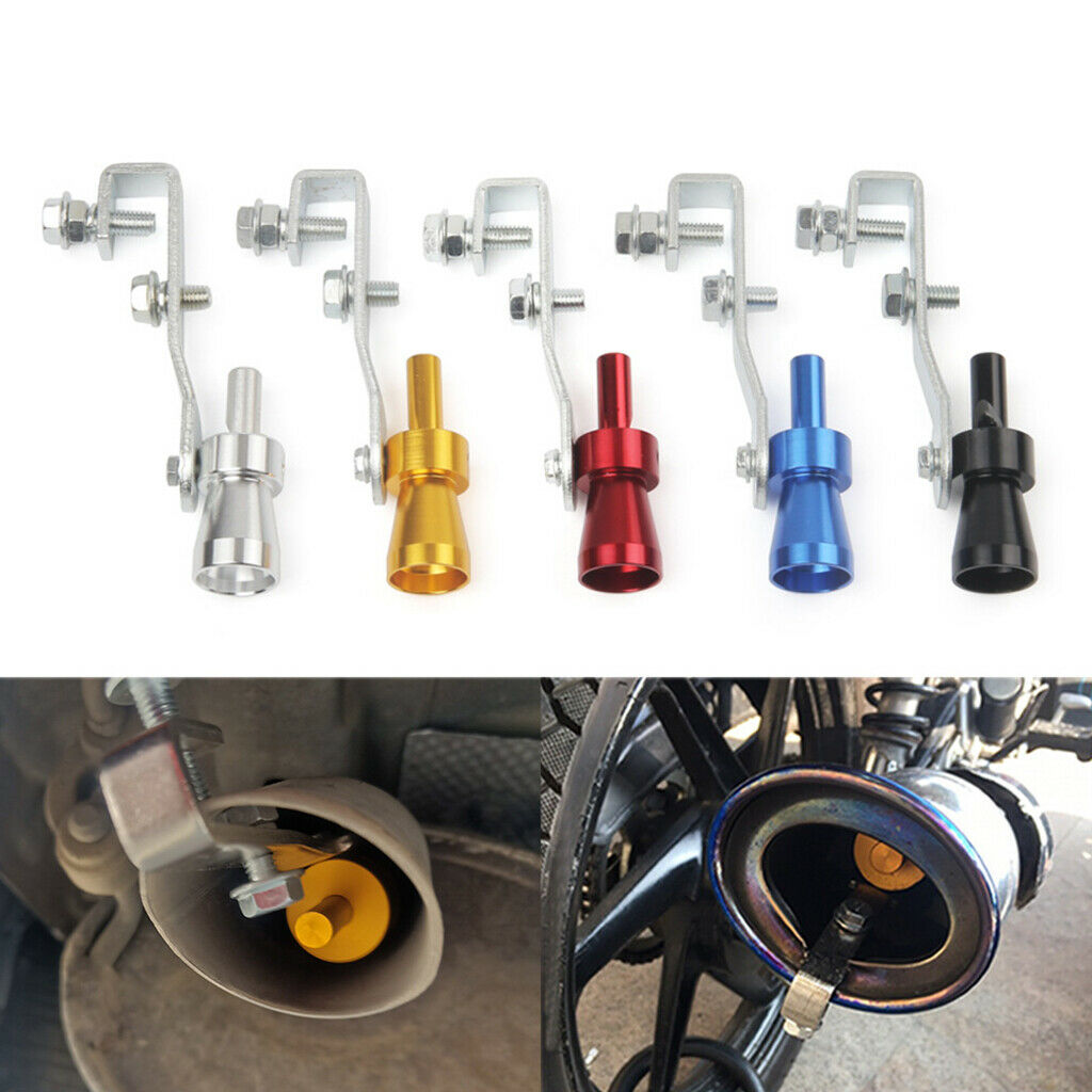 1pc Universal Car Turbo Whistle Refitting Turbo Whistle Exhaust Pipe Red_L