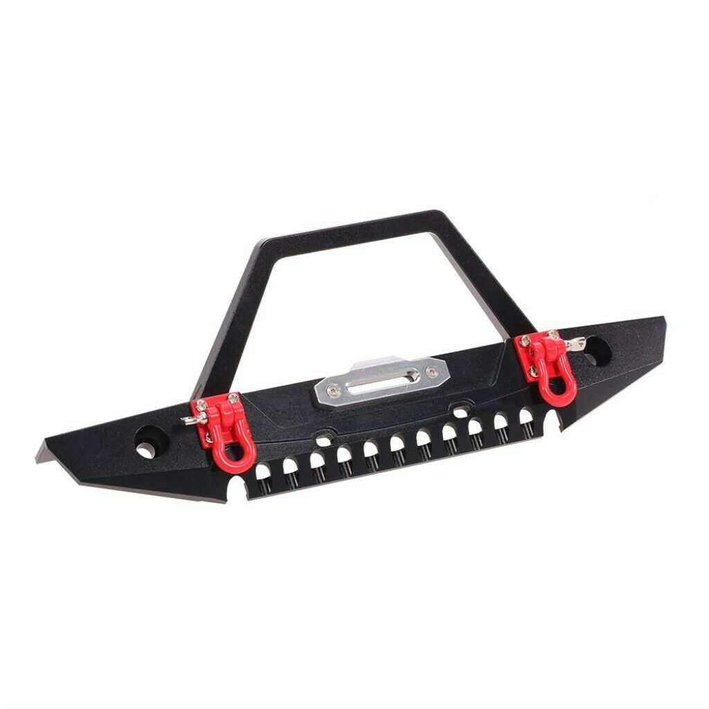 Metal Front Bumper w/ 2 LED Headlights for Axial SCX10 1/10 RC Rock Crawler