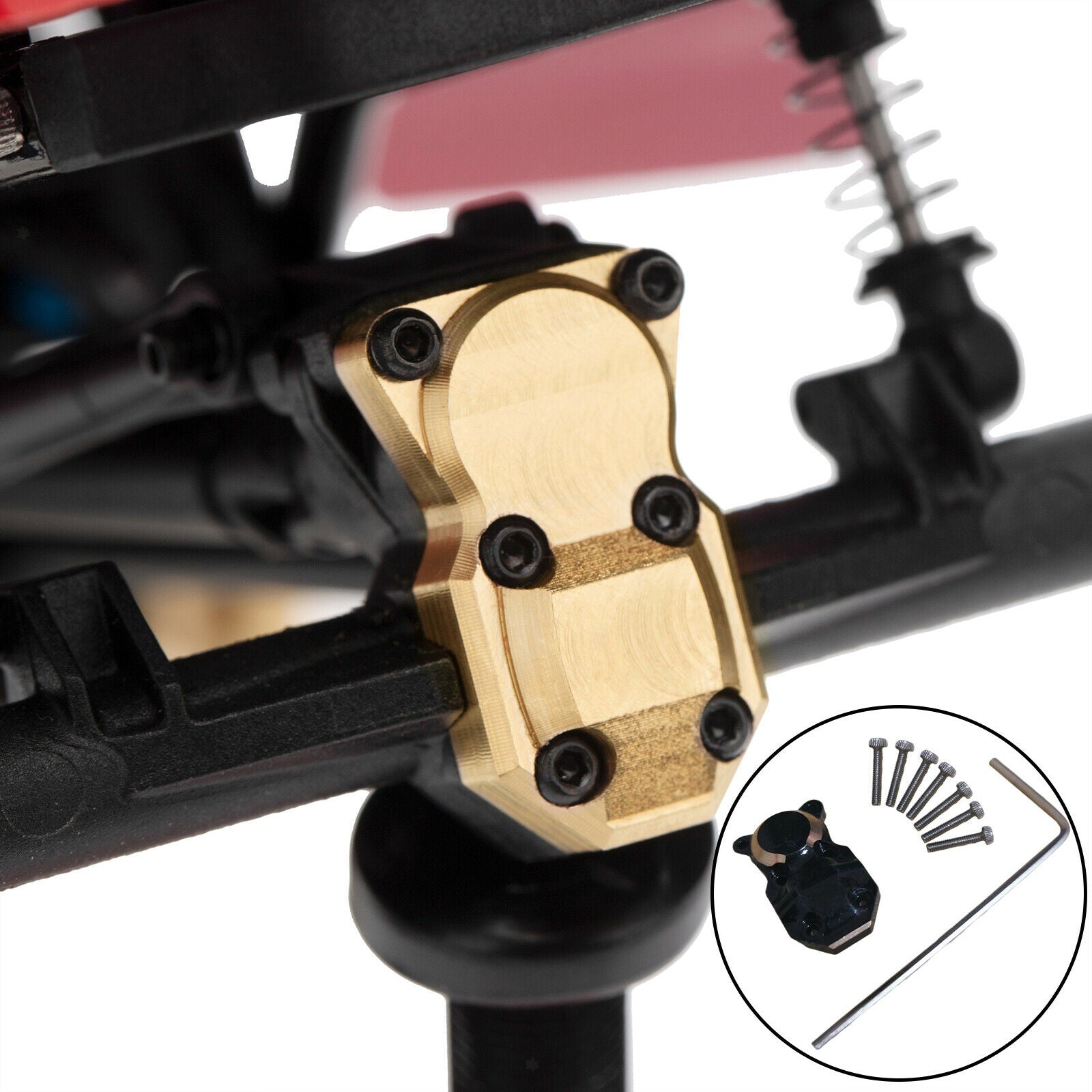 1x 1/24 Brass Diff Cover for Axial SCX24 90081RC Car Upgrade Accessories