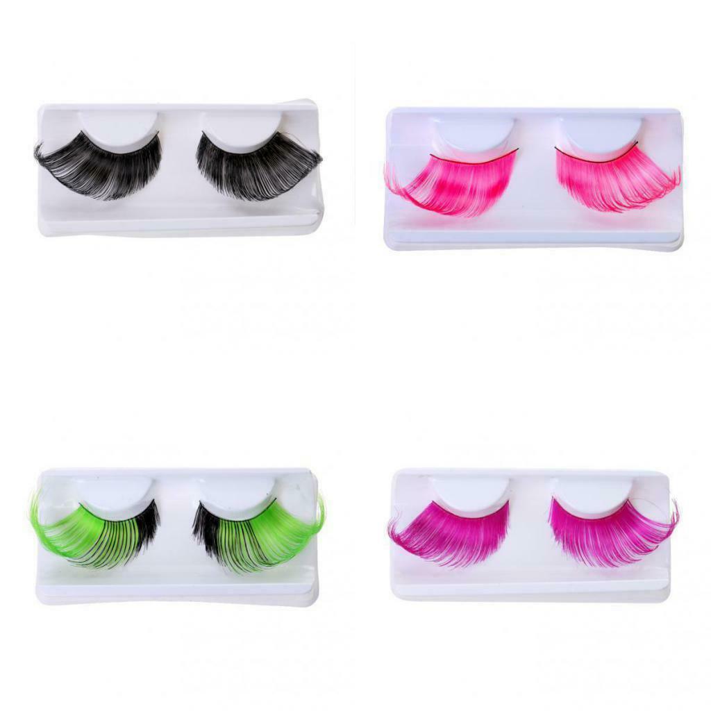 1 Pair Long Exaggerated False Eyelashes Costume Party Halloween Black
