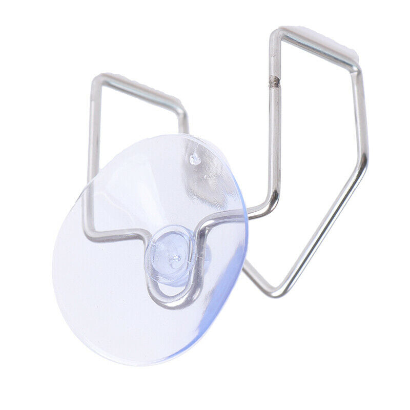 1pc Stainless Steel Suction Cup Drain Rack Cloth Shelf Dish Sponge Holder.l8
