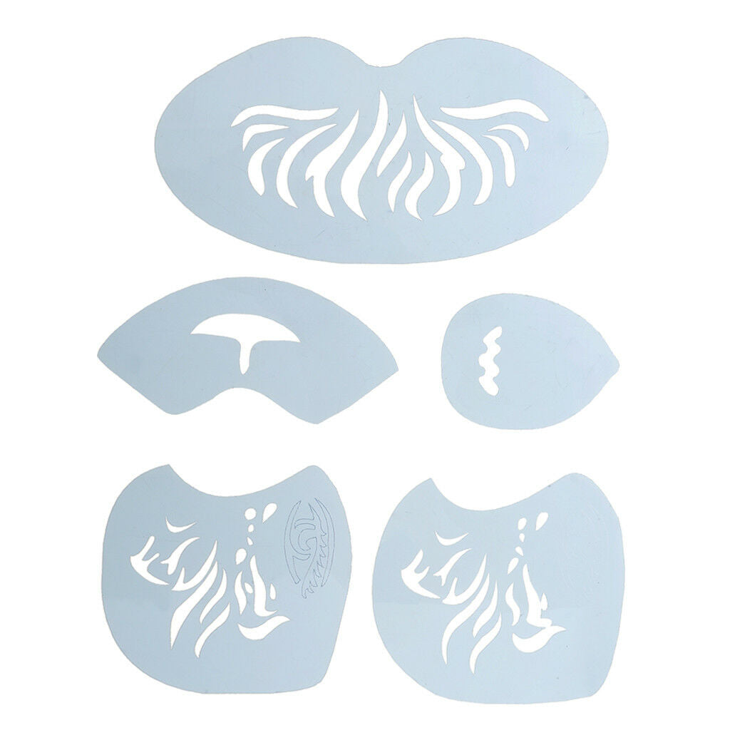 1 Set Animal Pattern Body Art Eye Face Paint Stencil Template for Halloween