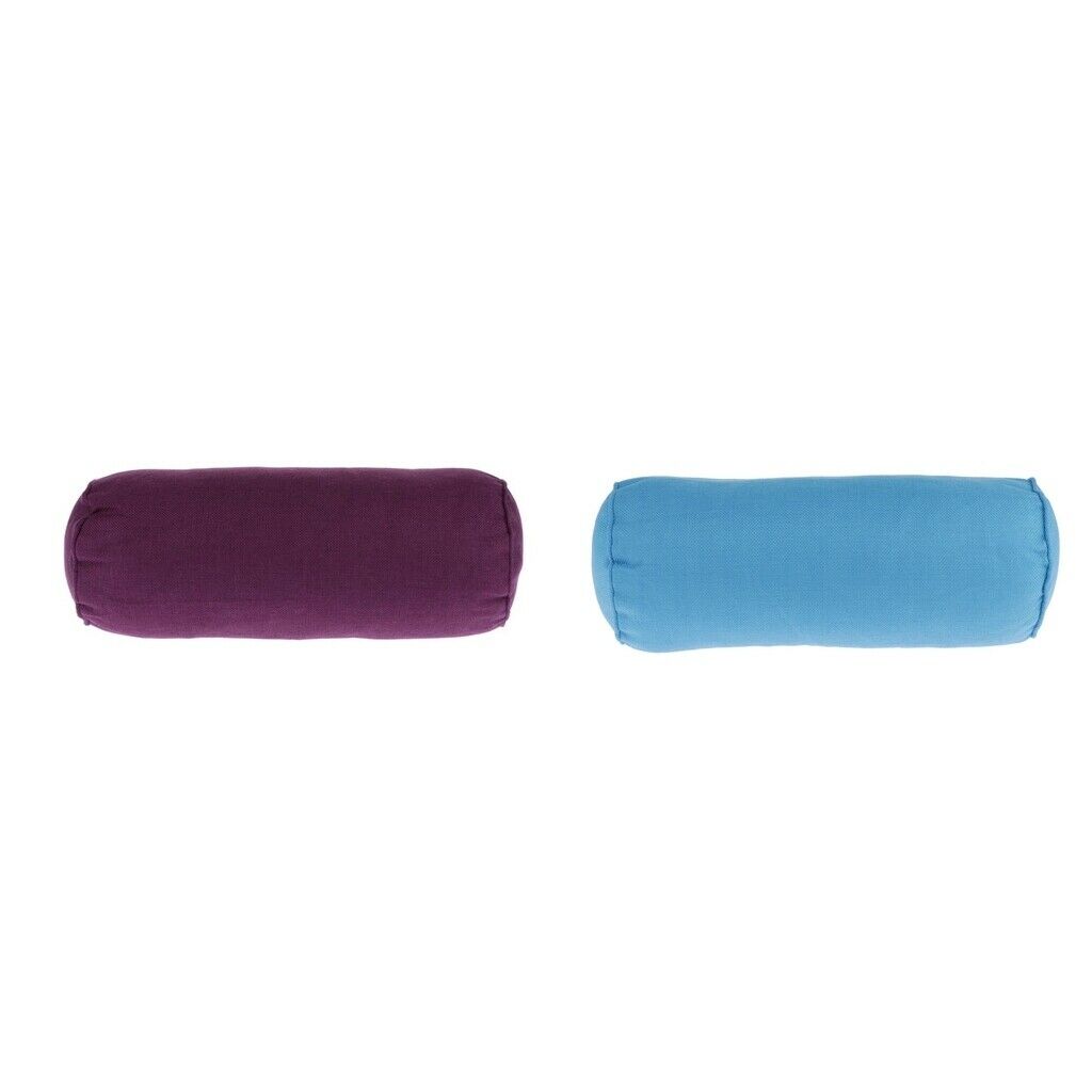 2pcs Cotton Neck Roll-Up Pillow Cervical Round Pillow For Travel 15x40cm