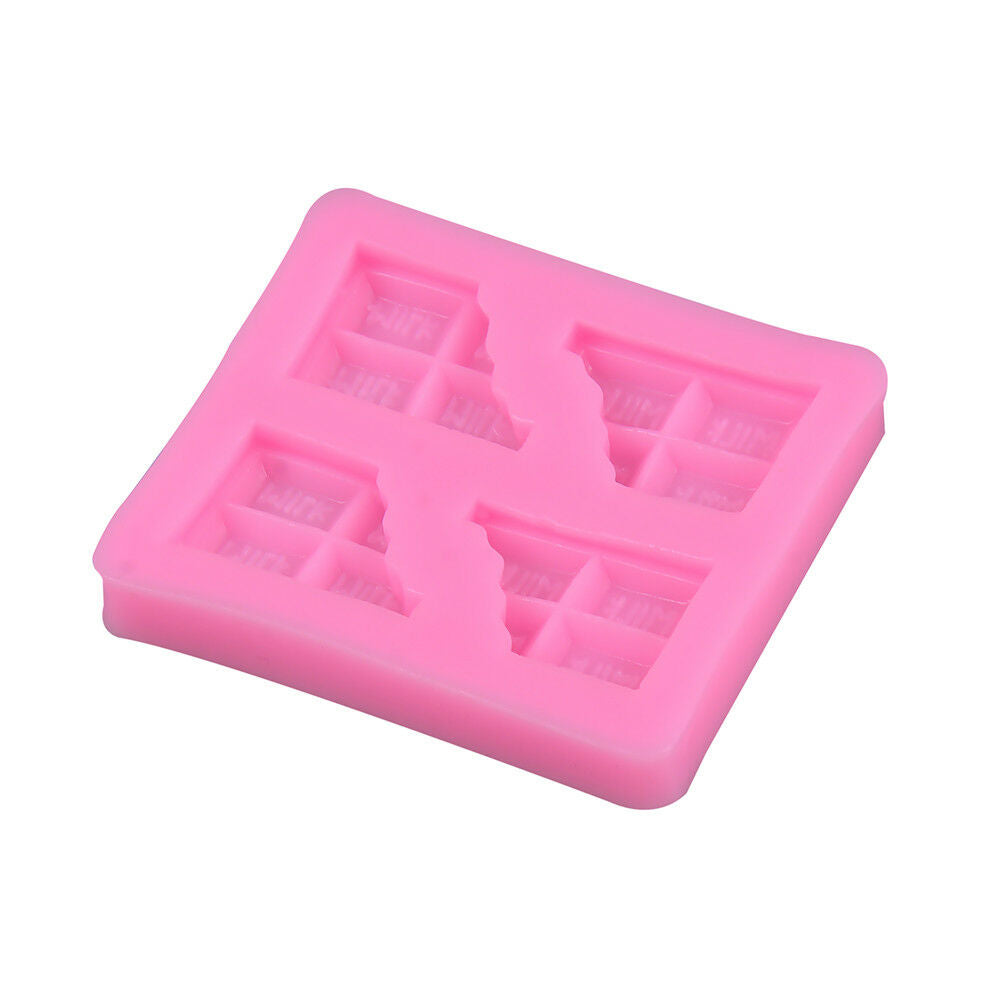half tablet chocolate shape liquid silicone fondant cake molds diy baking.l8
