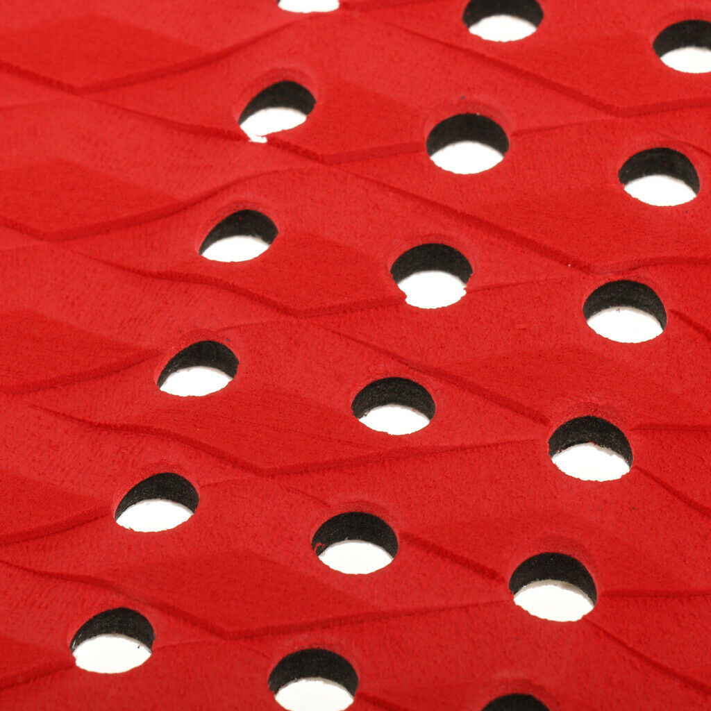 Set of 3 Surfboard Traction Tail Pads Surf Deck Grips Surfing - Red