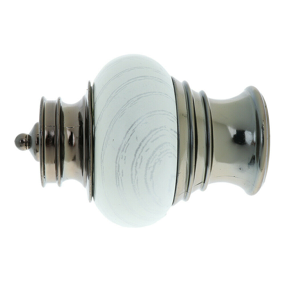 2-Piece Decorative Window Curtain Pole Rod End   Final Head 28mm 6#