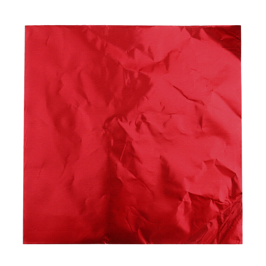 100pcs Foil Wrappers Package for Sweets Candy Chocolate Lolly Art Red
