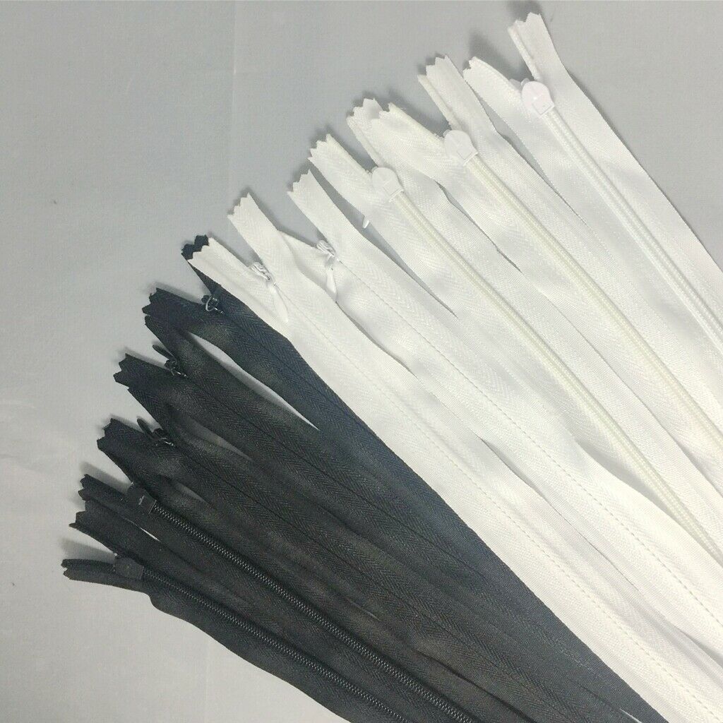 10x Closed End Invisible Nylon Zips Fasteners Single Slider Zippers Dispatch