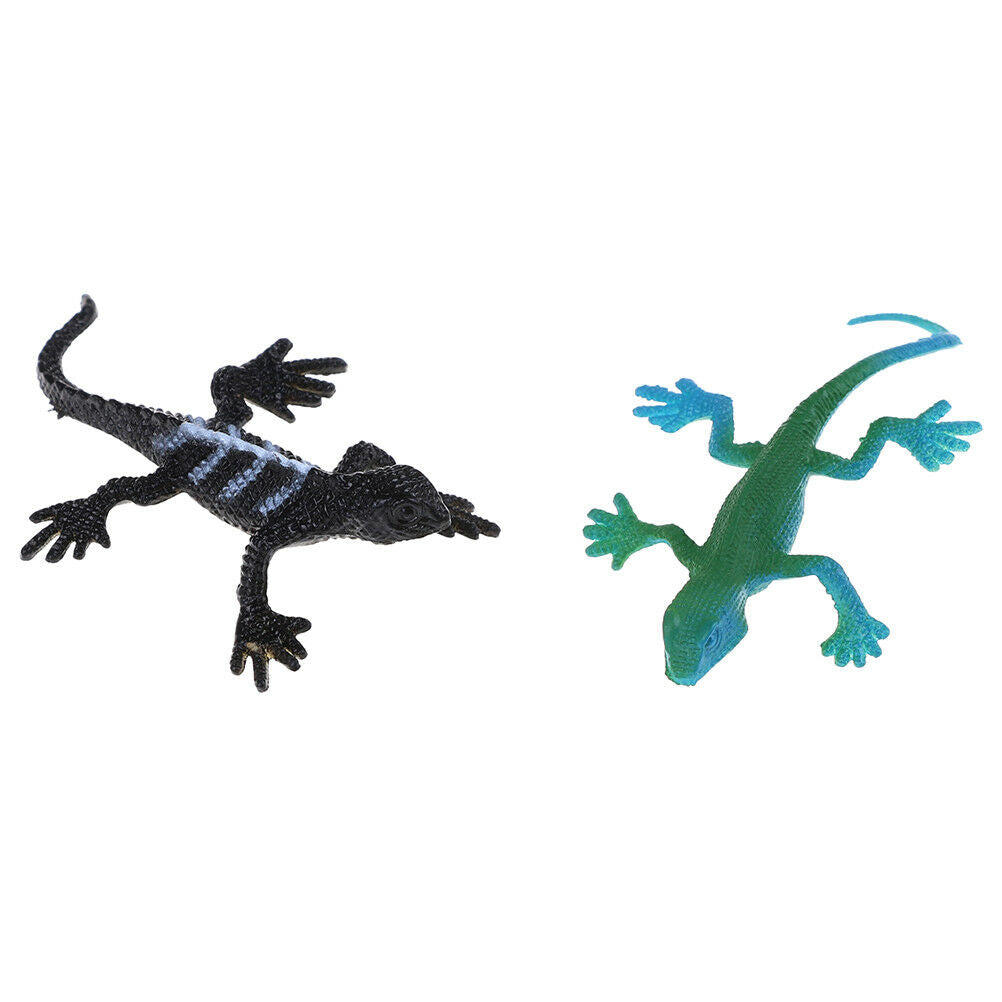 12Pcs/set small plastic lizard gecko reptiles gigures kids party bag fill.l8