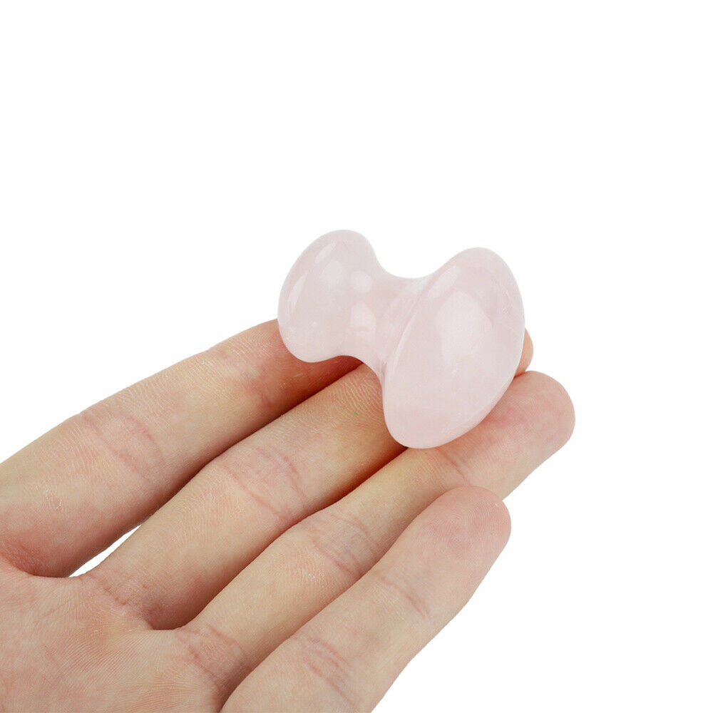 Rose Quartz Aventurine Stone Mushroom Shape Handmade GuaSha Massager Tool