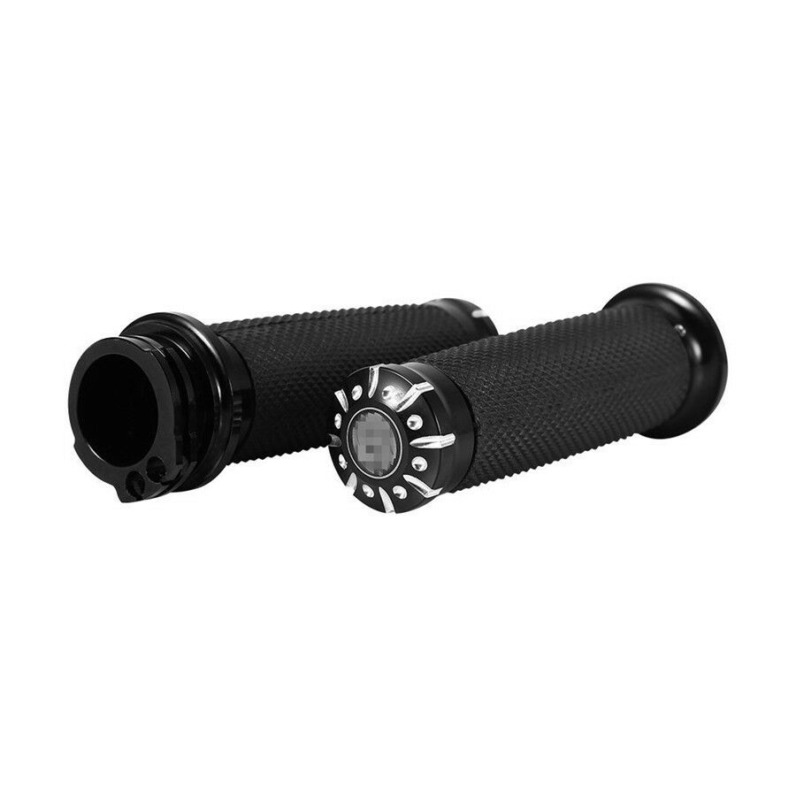 Pair 1" Motorcycle Handlebar End Hand Grips For Kawasaki Cruiser Chopper