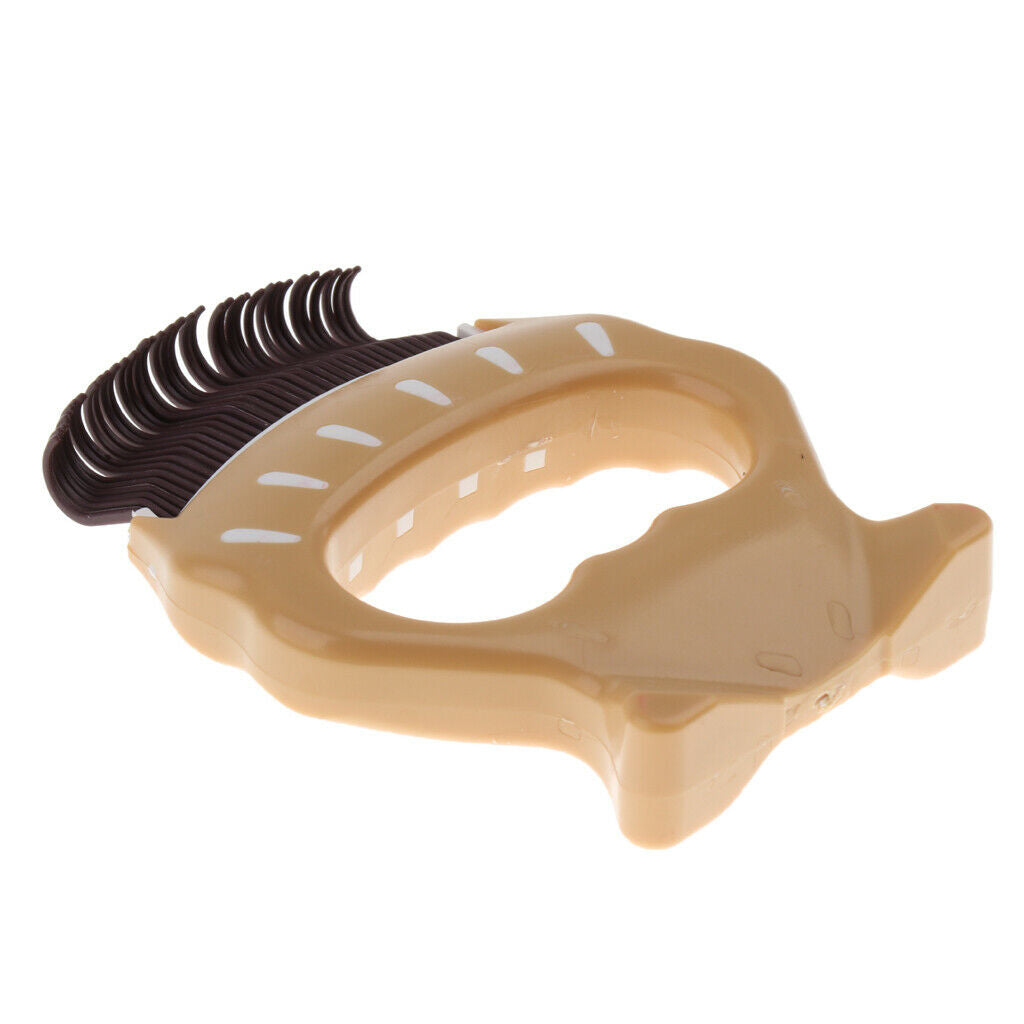 Pet Hair Trimmer Comb Elegant Hair Removing Shell Comb Portable Cat Brown