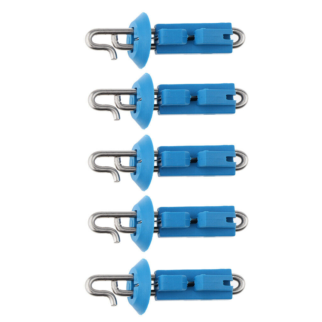 5pcs Splash Down Solo Sea Fishing Bait Clip Locking Lock Blue