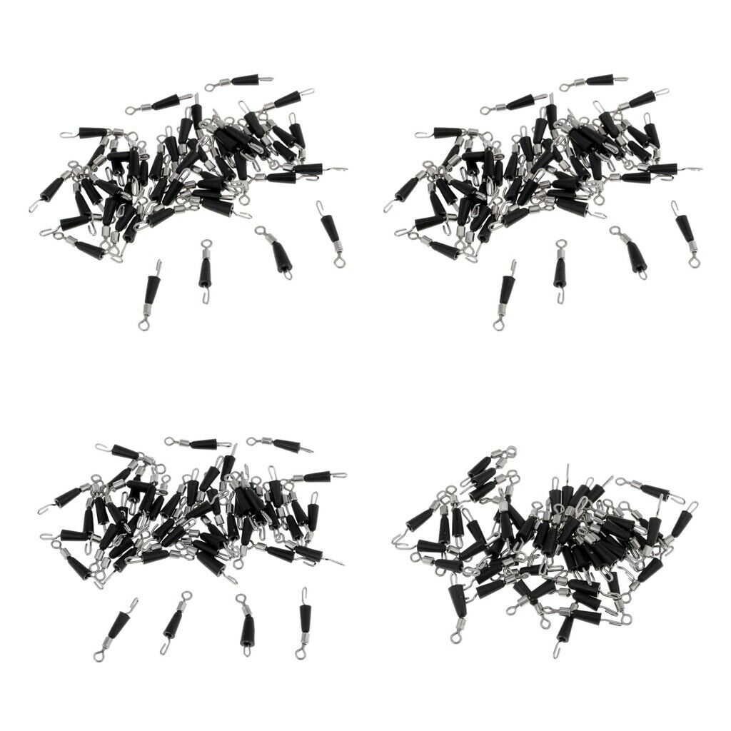 100Pcs S+ 100x L Fishing Swivels Hook Device Clip Snap Saltwater Tackle