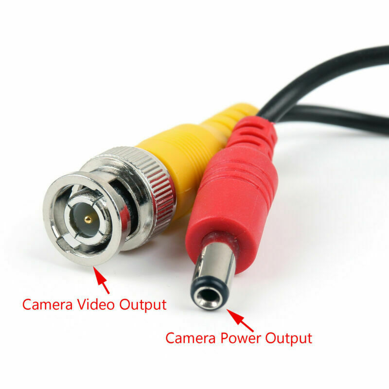 1X 10M 2 in 1 Audio Video Surveillance Cable Security Camera DC BNC RCA Wire