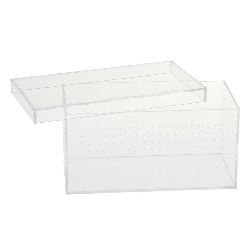 Acrylic Reptiles Terrarium Container Ideal for Reptiles or Amphibians ,Clear,