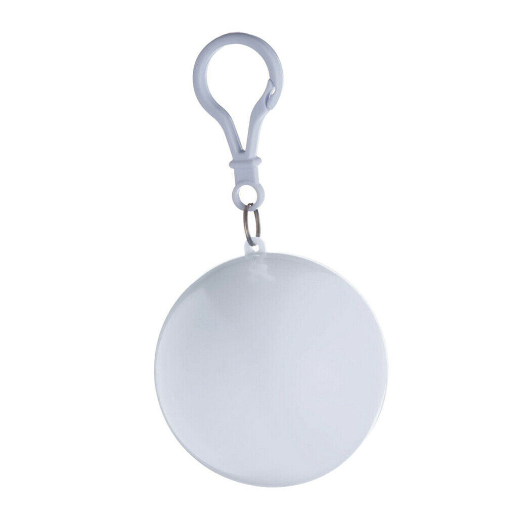 Adults Disposable Poncho Cycling Gardening Travel Hood Ball Rain Coat White