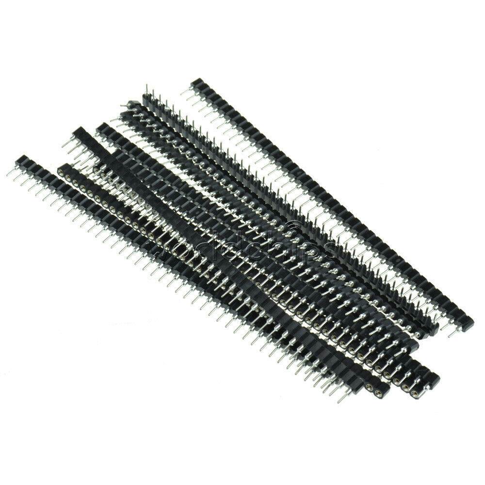 5Pcs PCB Panel Female IC Breakable 2.54mm 40pin Single Row Round Header Socket