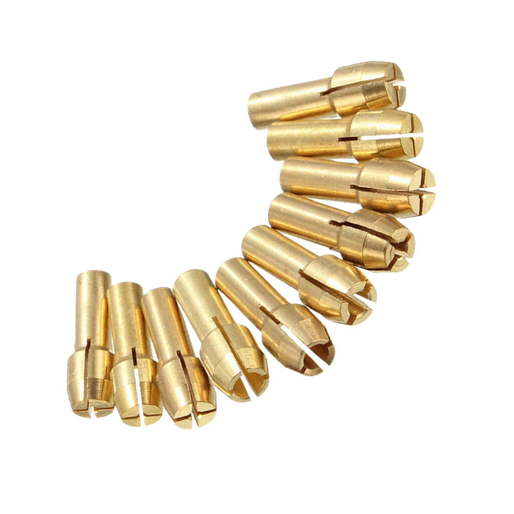 10pcs Durable 0.5-3.2mm Drill Chucks Collet Bits 4.8mm Shank Power Tool