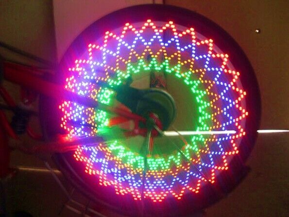 Cycling Bike Bicycle Tire Wheel Valve 16 Led Flash Light With 32 kinds of change