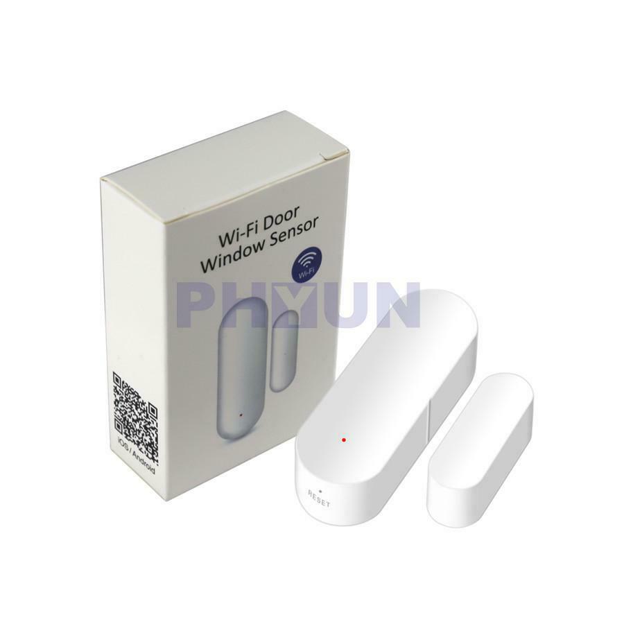 White WiFi Door Window Sensor Detector Security Alarm For Google Home Alexa Tuya