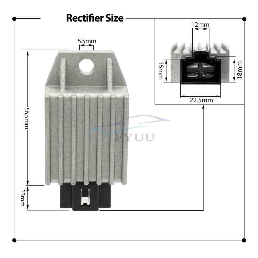 2Wire Ignition Coil Rectifier Starter Relay Solenoid Set For 4-Stroke GY6 Engine