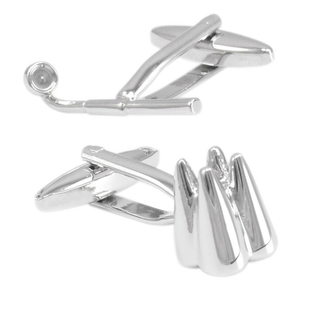 Copper Men Dress Wedding Party Shirt Cuff Links Cufflinks White Steel Plated