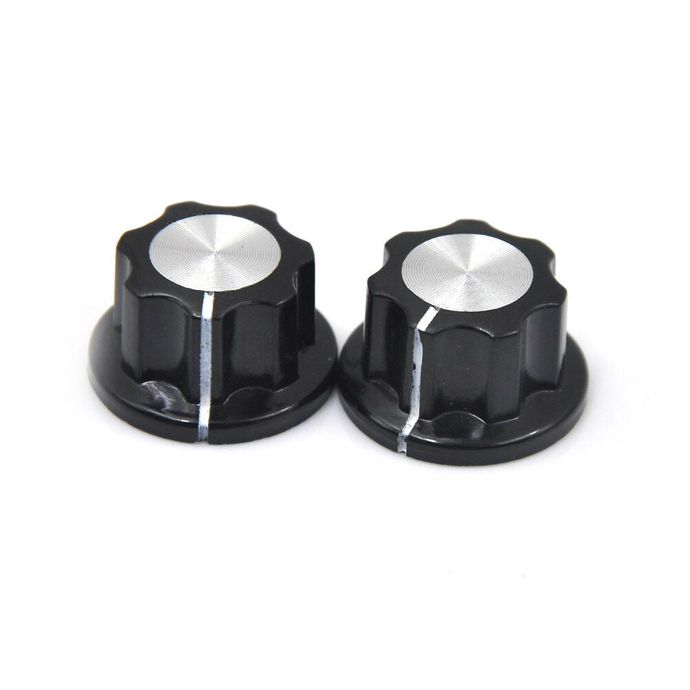 10x Black Rotary Potentiometer Knobs Caps with  Counting Dial Hot .l8