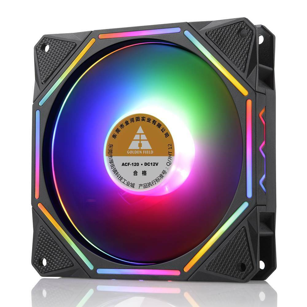 New Cooler PC Case Fan 120mm Colorful Cooling Computer CPU Fans Black Case Fan!