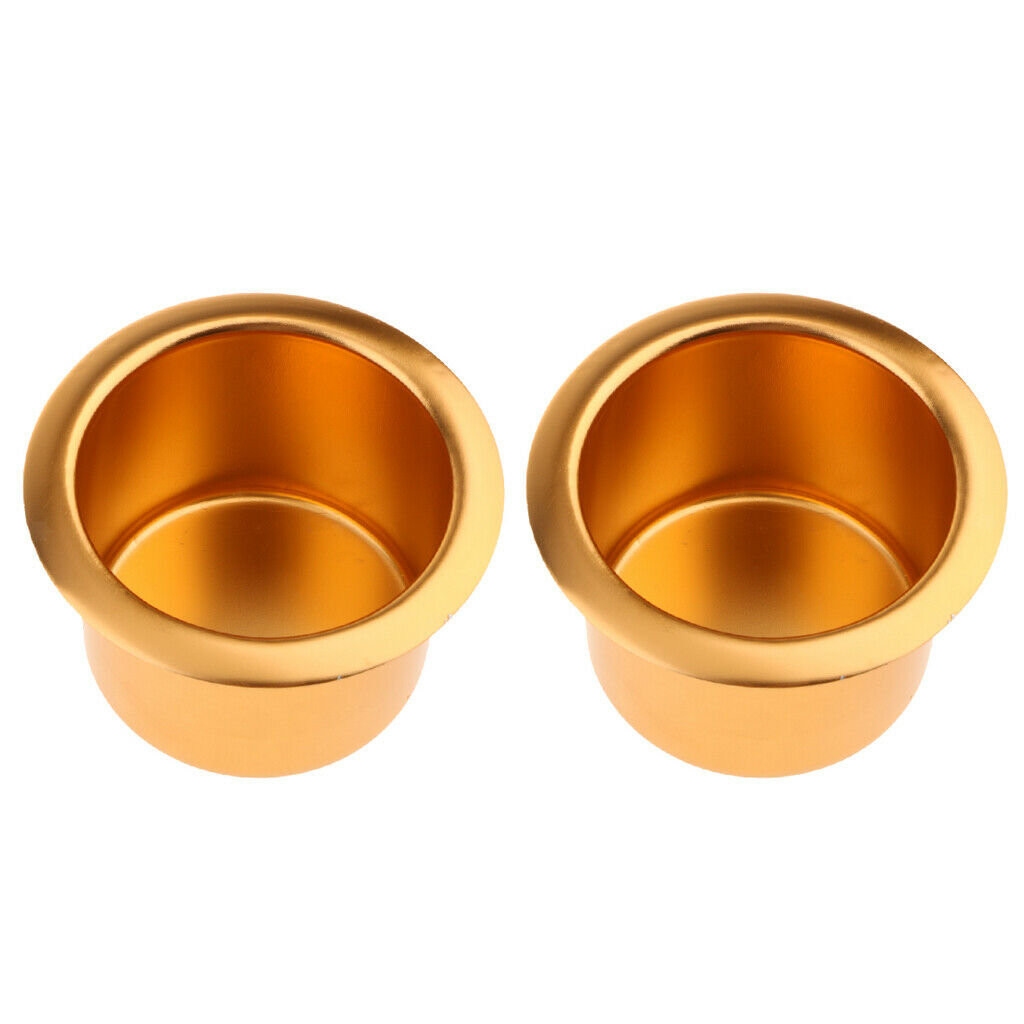 2pcs Alloy Cup Drink Holder for Marine Boat Car Truck Caravan
