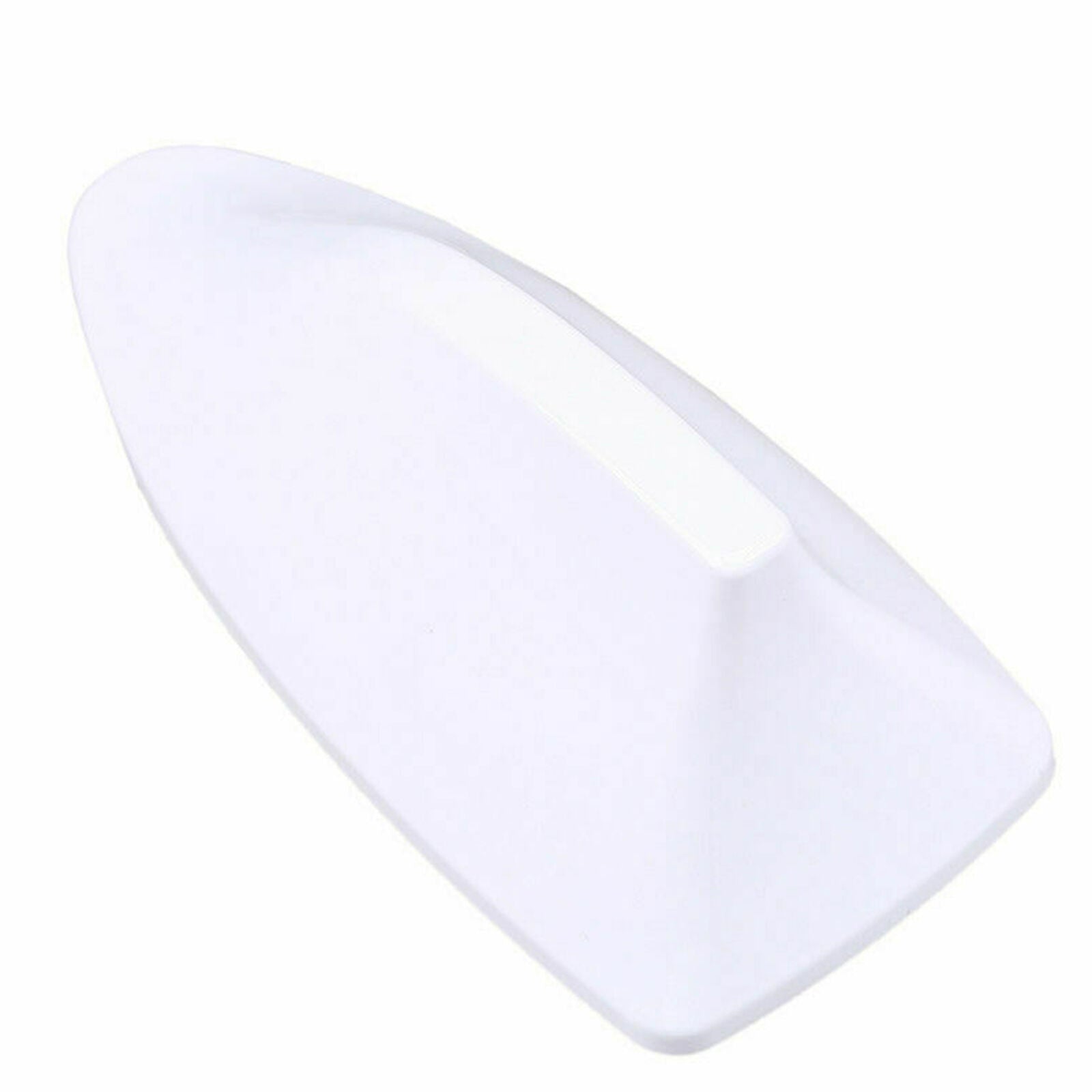 Car Universal Shark Fin Roof Antenna Aerial FM/AM Radio Signal White Decor Cover