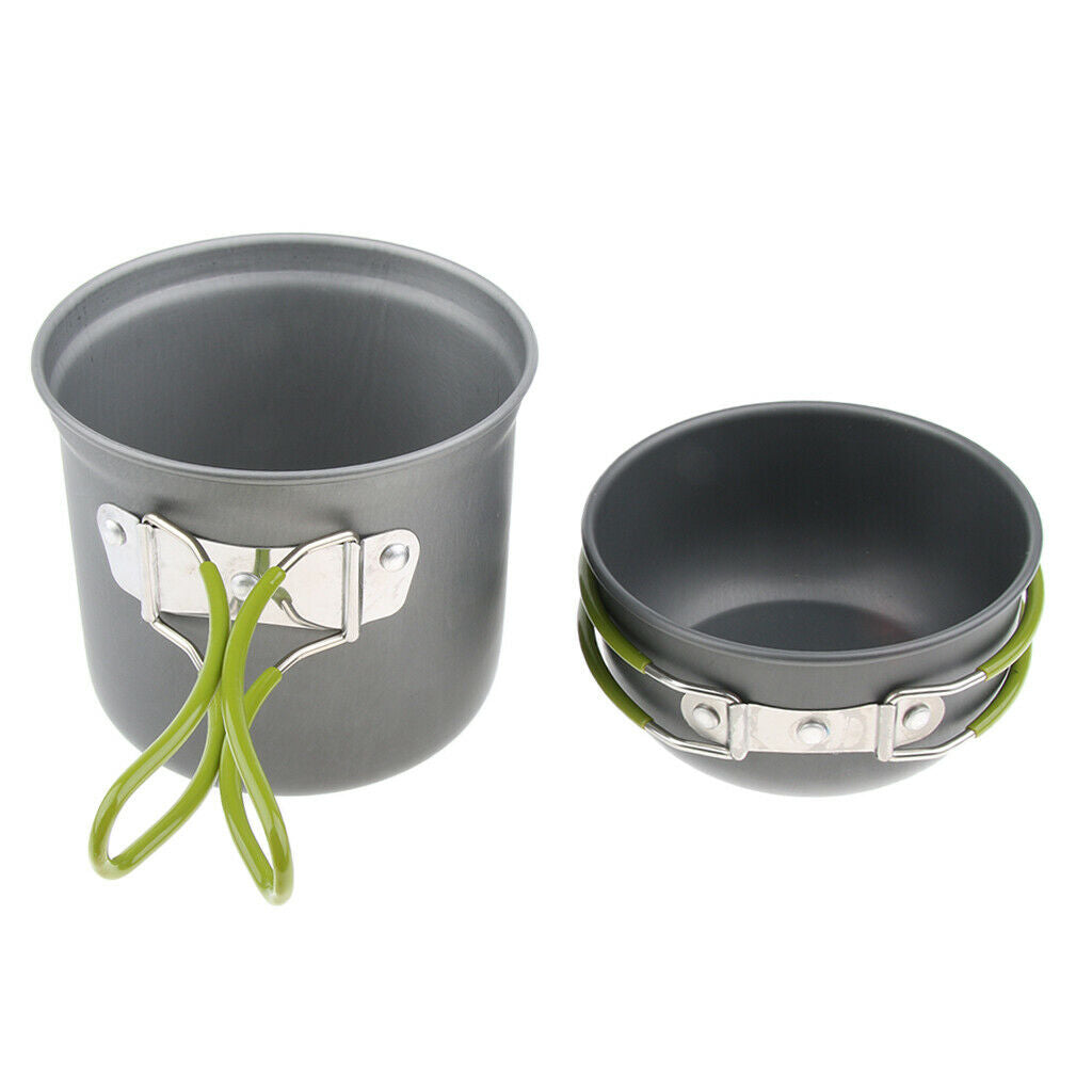 Portable Outdoor Cookware Camping Picnic Cooking Bowl Pan Pot Set Small